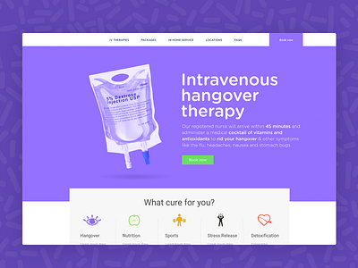 The IV hangover intravenous sitedesign therapy web webdesign