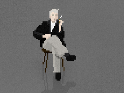 Mystery Man david lynch illustrator intrepidolive pixelart