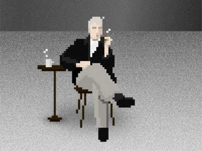 Mystery Man, Version II david lynch illustrator intrepidolive pixelart