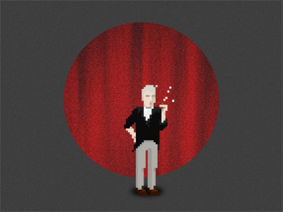 Mystery Man, Version III david lynch illustrator intrepidolive pixelart