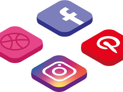 Social media tabs adobe illustrator cc grids icons illustrator isometric social media ui