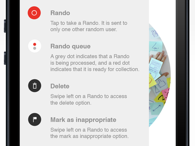 Rando info icons information