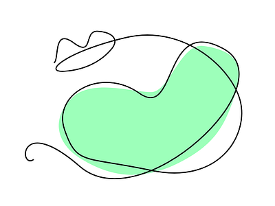 Single line lips series - Mint