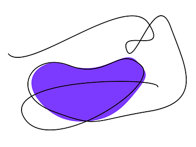 Single line lips series - Purple