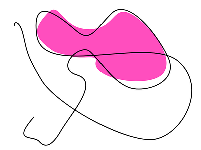 Single line lips series - Dark Pink beauty continuous line illustration line art linear lips minimalist one line vector vector illustration