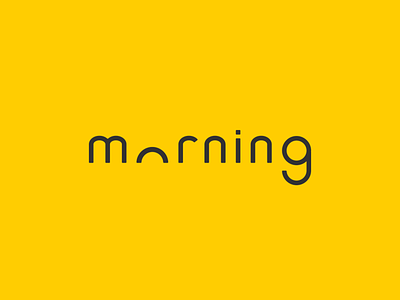 morning branding design flat illustration logo morning negative space negative space logo sunrise sunshine typography vector