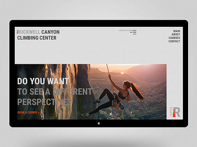 Rockwell Canyon Climbing Center application concept design experience graphic photoshop sketch typography ui ux webdesign