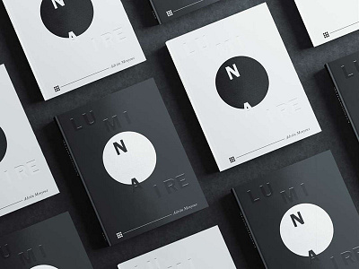 Luminaire Book Cover black book classic cover design embossed graphic minimal print studioisphording white