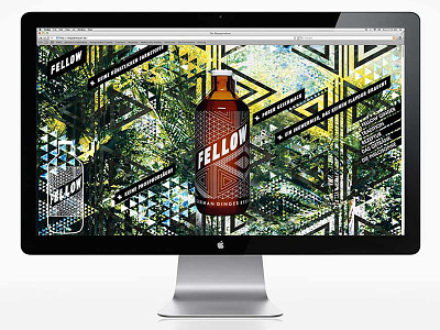 Fellow Ginger Homepage black blue branding desktop digital fullscreen graphic minimal visual webdesign white