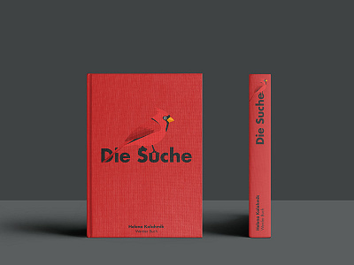 Book Cover "Die Suche" black book classic cover design embossed graphic minimal print studioisphording white