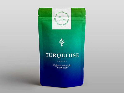 Turquoise Coffee Packaging