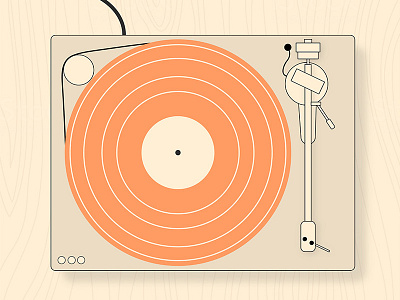 Vinyl Weekend Vector Player audio audiophile creative design digital graphic illustration orange vinyl visualization weekend