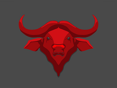 Bull Illustration 2d abstract animal bull creative digital handcrafted horns illustration illustrator vector