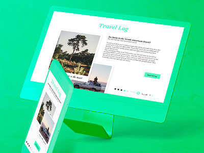 Travel Log Interface branding desktop digital fullscreen graphic visual webdesign