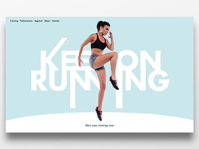 Keep on running colorful creative design development digital fitness interface minimal running sports ui ui ux web