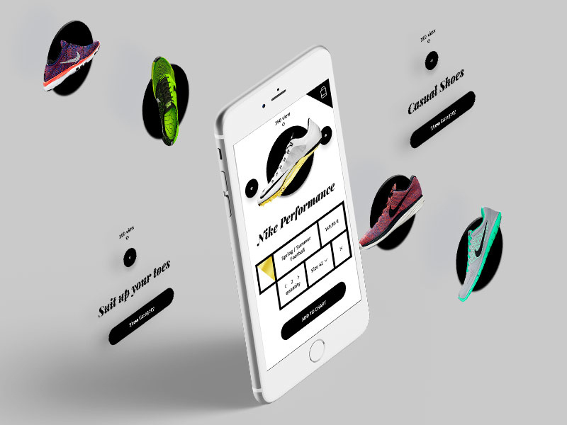 Apparel App Product View interaction black white clothing brand shoe minimal hud uiux ui view mobile web clothing design digital app apparel