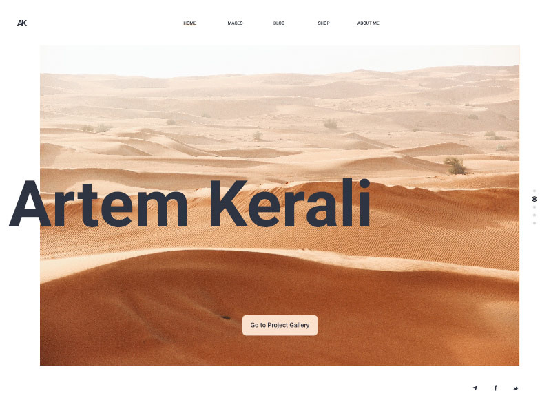 Artem Kerali Photography Portfolio creative graphic branding largeimages photography black white minimal uiux ui hud digital development design web