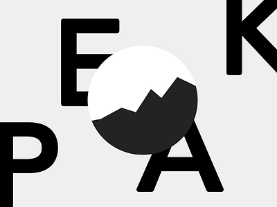Peak Logo Design branding creative design grey illustration logo logotype minimal small business typography wordmark