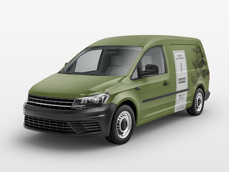 Transporter Gaertnerei decal corporate identity corporate branding cartridge gardening green smallbusiness business stationery automobile design car