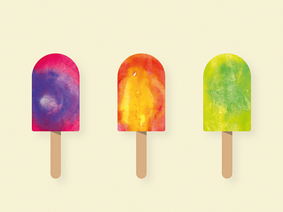 Popsicles colorful colourful design illustration patterns watercolor watercolour