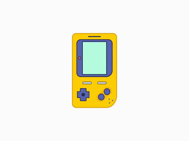 Tetris game gameboy icon motiondesignschool
