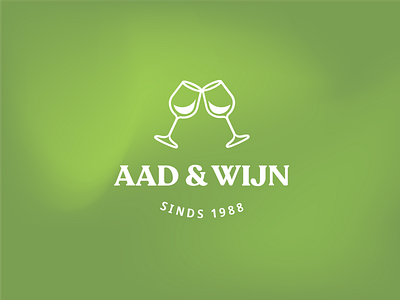 Aad & wijn logo design graphic design icon illustration logo wine