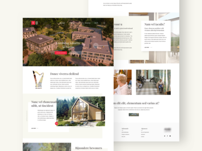 Website for a retirement home graphic design web design
