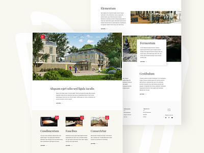 Another shot of the website for a retirement home graphic design interaction design web design