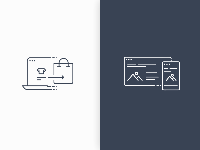 Ecommerce & Responsive icon animated graphic design icon