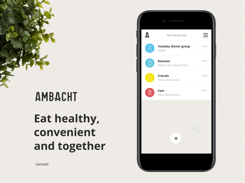 Ambacht ambacht concept craft food friends gif order recipe social