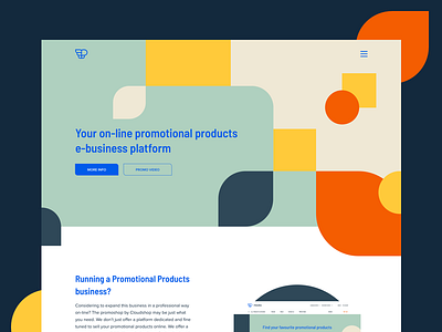 Marketing homepage for Promo header marketing pattern ui webdesign website