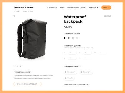 Product view page product shop store ui ux webshop website