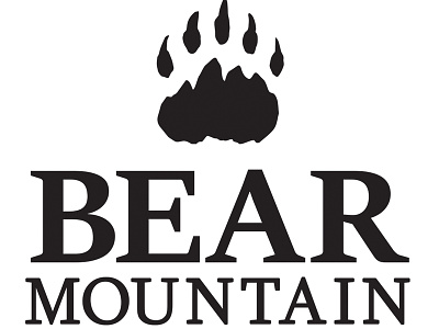 Bear Mountain Logo bear black black and white logo design graphic lodge logo mountain outdoors outdoors logo white