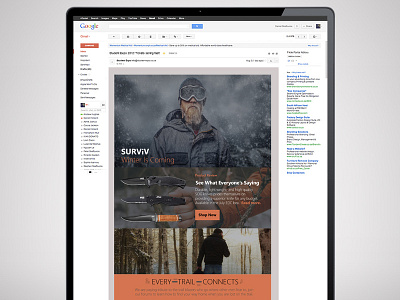 Surviv Email Flyer campaign design desktop email email campaign graphic outdoors survival