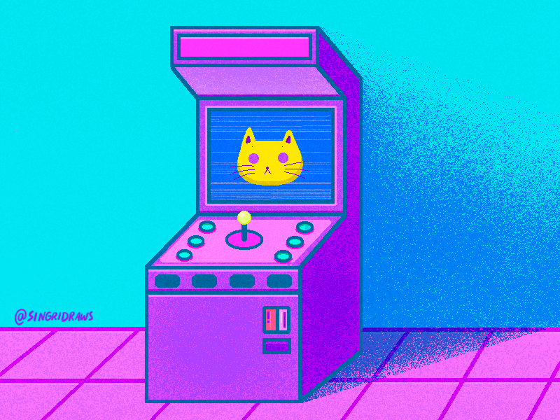 Meow cat gaming pixel animation pixel art pixelart pyxel edit retro