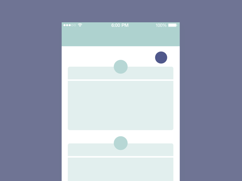 Dribble Pull-to-refresh UI Design Mobile App