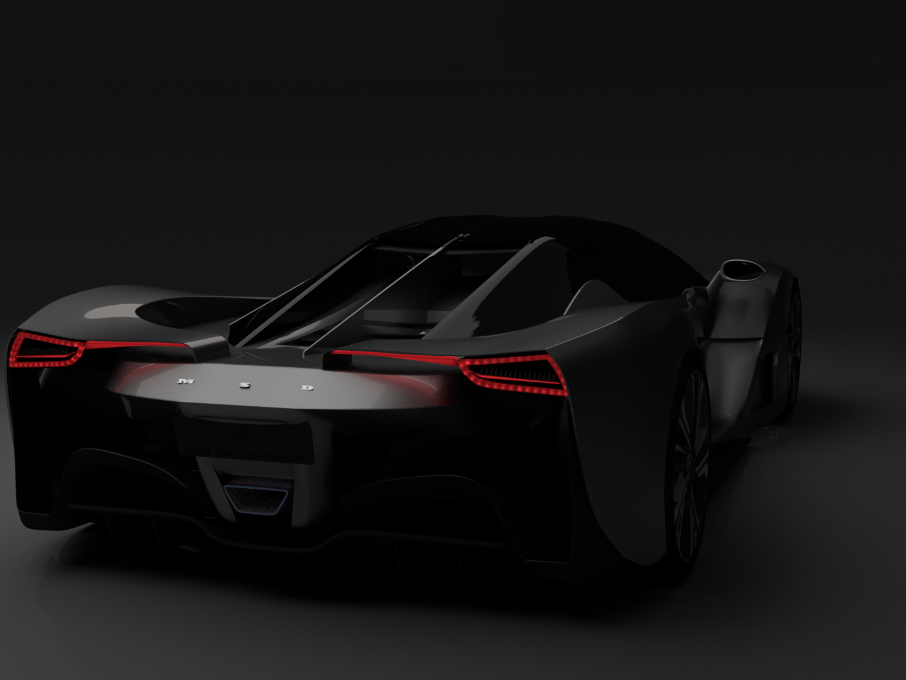 MSD Supercar Concept - rear by Max Sandberg Samset on Dribbble