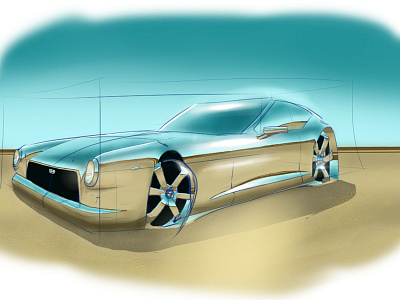 car concept #2 automotive design car design illustration