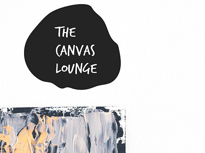 The Canvas Lounge Poster branding clean creative design flat illustration logo minimal typography ui