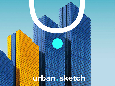 Urban Sketch branding clean creative design flat illustration logo typography