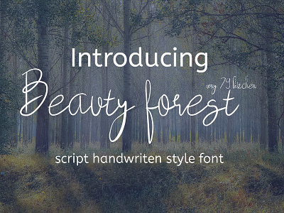 Beauty Forest font font font design handwritten font script font