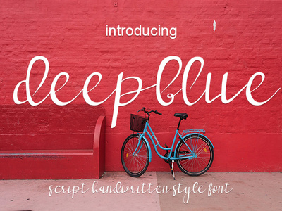 Deep blue font font font design handwritten font script font typography