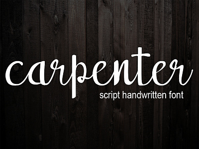 Carpenter font branding design font font design handwritten font script font typography