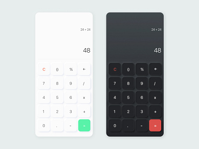 Calculator IOS App Neumorphism