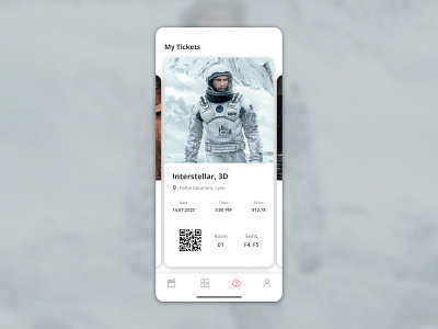 Cinema Ticket App 017 app appdesign appdesigner application cinema dailyui design designer designs film interface interfacedesign interstellar ios ticket ticket app ui uidesign ux