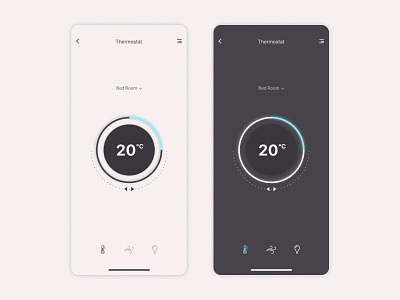 Home Monitoring Thermostat App Design