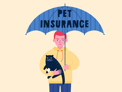 Pet insurance animal cat clinic help insurance logo paw pet umbrella vector veterinarian veterinary