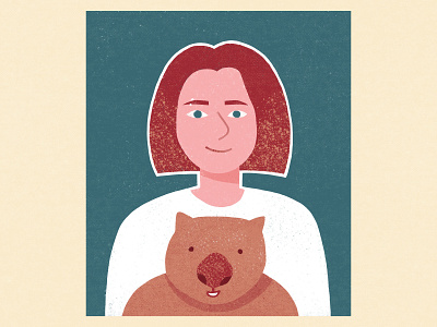 Self-portrait with a wombat