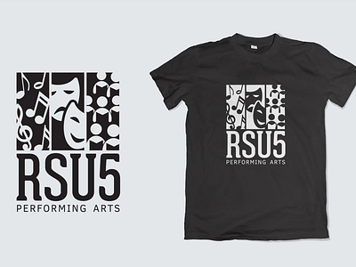 R5 Logo/T-Shirt Design academic branding design graphic design illustration logo performing arts branding school t shirt design