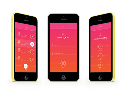 App Design app colour design digital gradient layout minimal type web web design